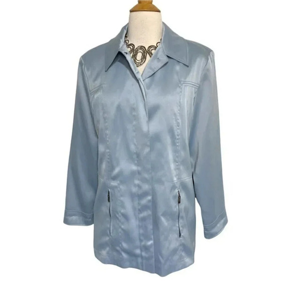 CS signature‎ M ice blue jacket with zipper pockets - Picture 1 of 6